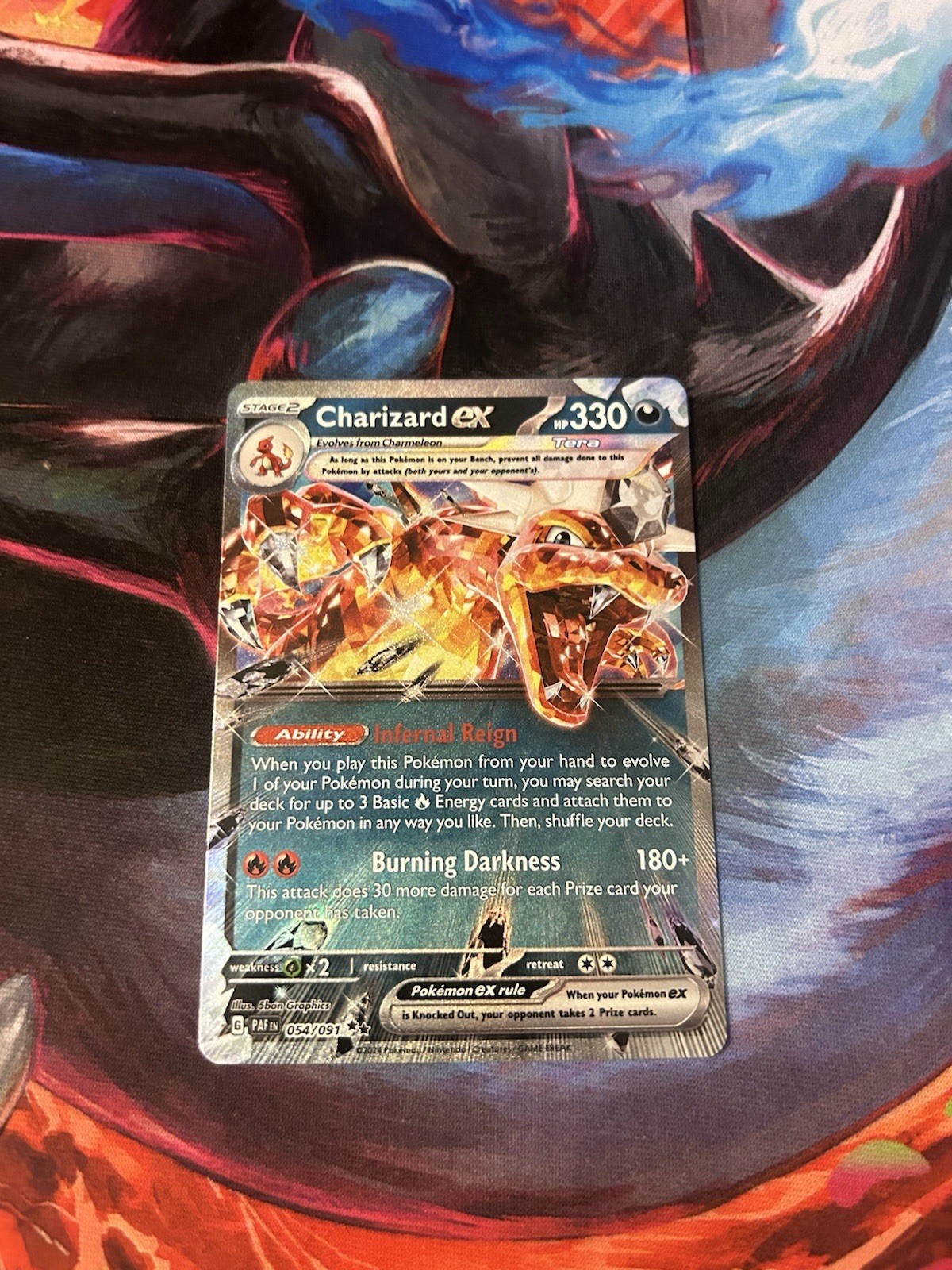 Pokémon TCG Charizard ex 54/91 Paldean Fates NM