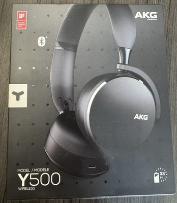 【NEW SEALED】AKG Y500 Wireless Bluetooth On-Ear Headphones - Black/ Pink
