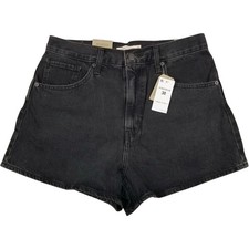 Levi s High Waisted Mom Shorts NEW Women s Size 30 Black Denim