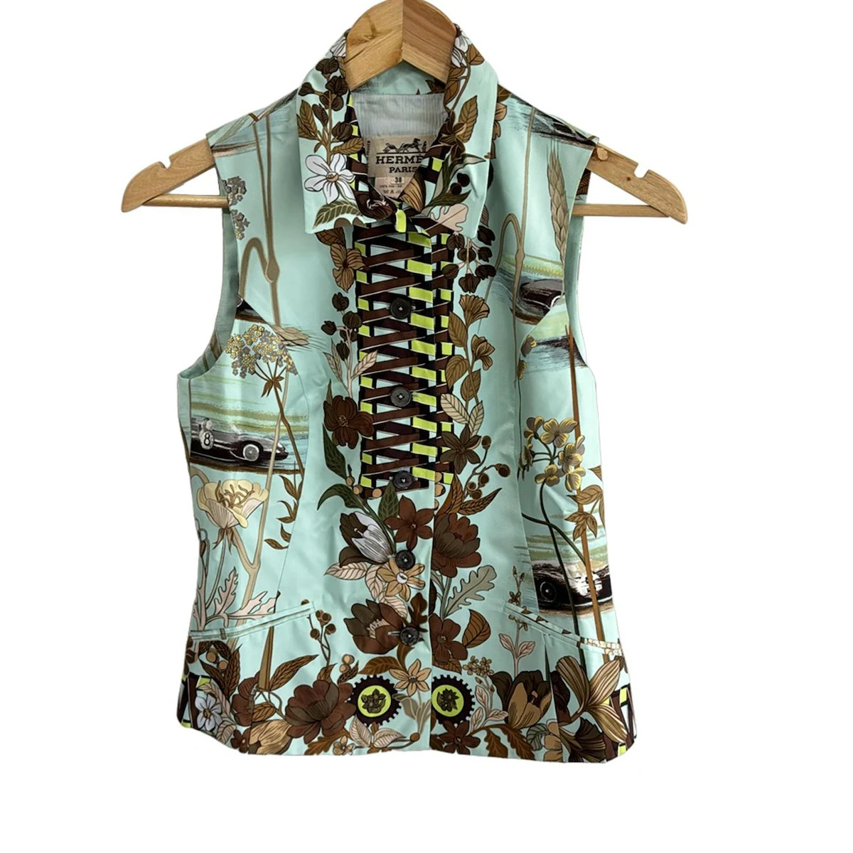 トップス Vintage Hermes / Knit Vest / Size XL Women's Vintage Hermès Gilet Double Boutonnage Cashmere Vest (Size