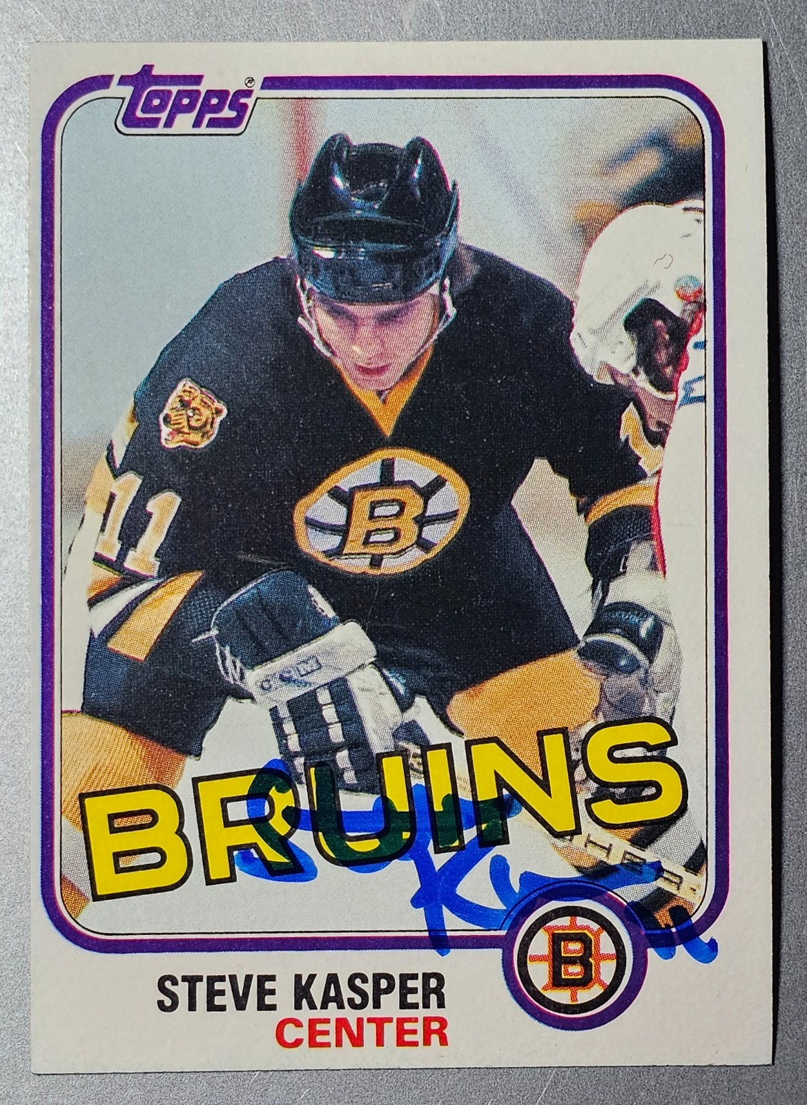 1981-82 Topps #68 Steve Kasper Signed RC Authentic Auto