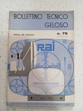 BOLLETTINO TECNICO GELOSO n. 76 AUTUNNO 1959 Televisione TV GTV 1006 1016 1018 !