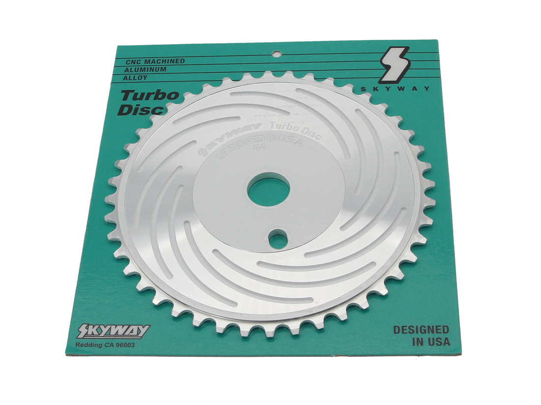Skyway 44-tooth Turbo Disc BMX Sprocket Gear WHITE Chainring NEW