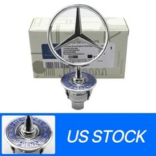 For Mercedes Benz E C S Front Hood Ornament Mounted Standing Star Badge Emblem