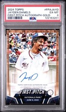 2024 Topps Update First Pitch Autograph Jayden Daniels Gold #FPAJAYD [#18/50]