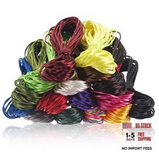 1mm Nylon Cord for Bracelet Making - Silk Rattail Satin Cord for 1.0mm-16 Colors