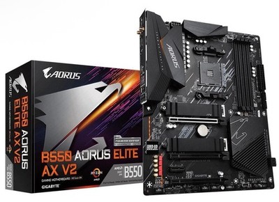 GIGABYTE B550 AORUS ELITE AX V2 AM4 AMD B550 ATX Motherboard with Dual M.2, SATA