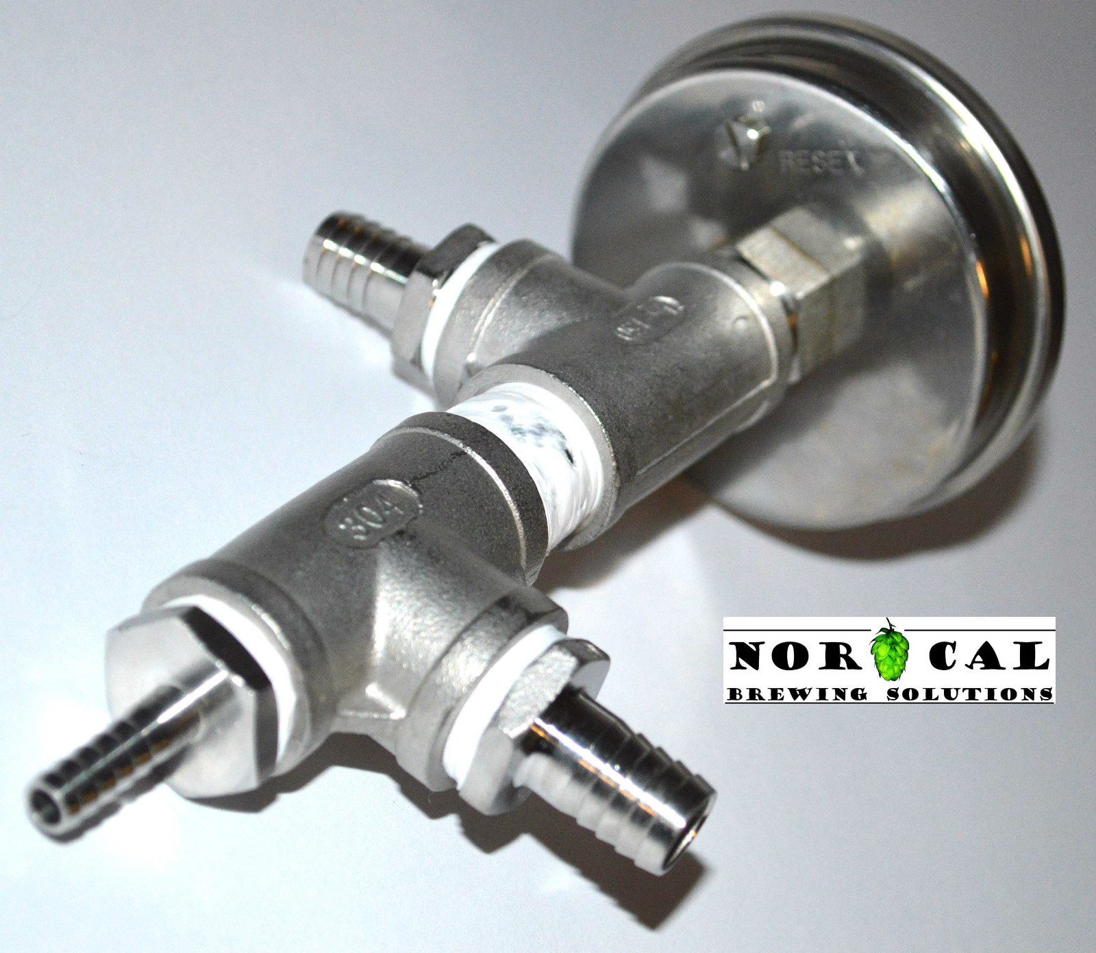 Inline BEER WORT OXYGENATION ASSEMBLY Homebrew 304 Stainless Steel