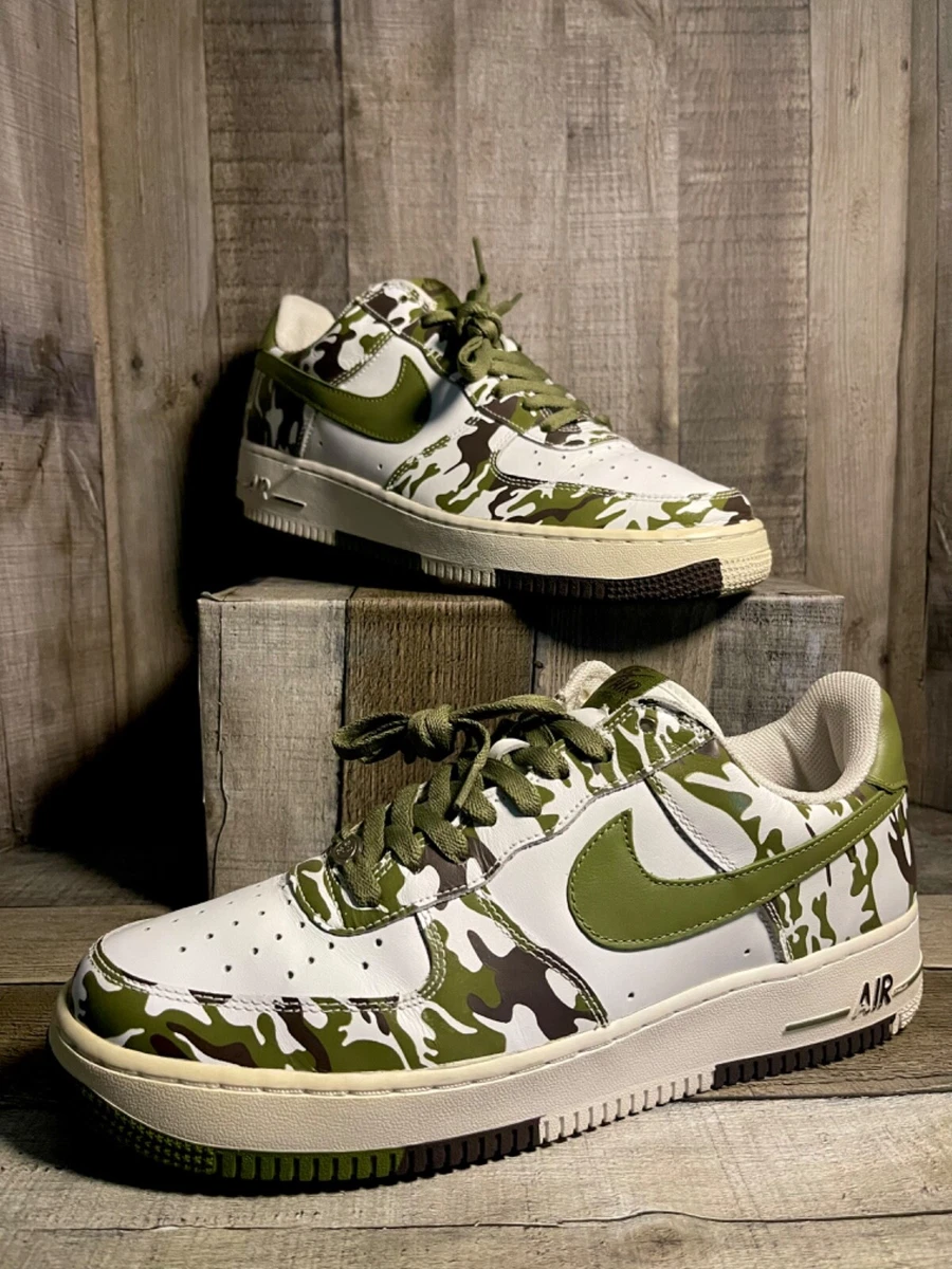 Green camo air force ones top