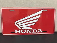 Honda Motorcycle Logo License Plate Standard U S  Car Size