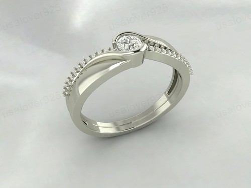 Anillo de mujer hecho a mano con piedras de diamantes múltiples, joyas de plata de ley 925 - Imagen 4 de 24