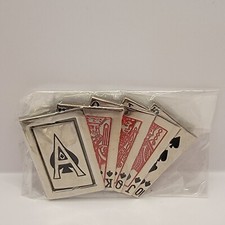 Men's Flush Cards Las Vegas Belt Buckle Ace Flips New