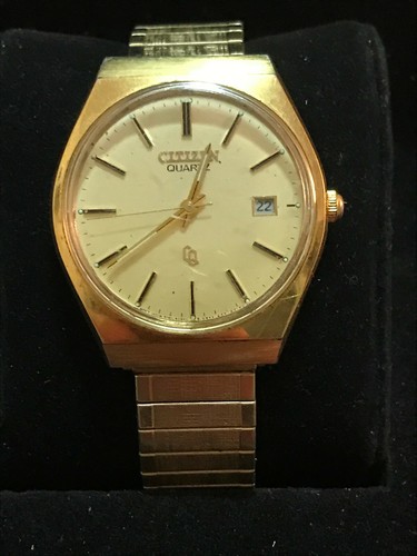 VINTAGE CITIZEN QUARTZ ,GOLD DIAL P-3811-846742-KY | eBay