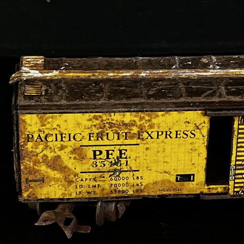 VTG Marx O Tin 8 Wheel Southern Pacific Fruit Express 35461 Refrigerator - Picture 13 of 21
