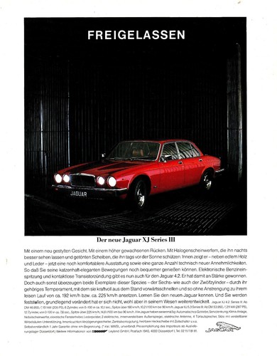 3w50383/ Lot Reklame aus 1979 – JAGUAR - Bild 4 von 5