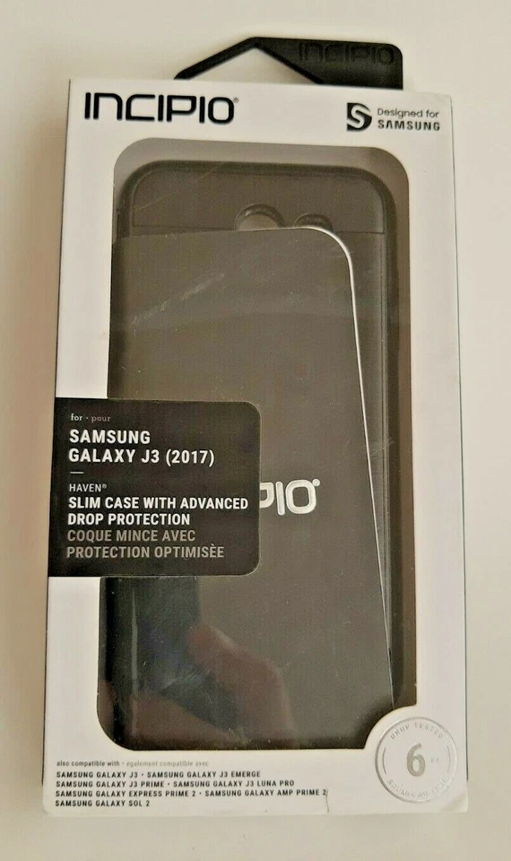 Incipio Haven Slim Case Samsung Galaxy J3 2017 Black with Drop Protection - Image 2 of 3