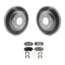 For Kia Forte Hyundai Veloster GT Front Coated Brake Rotor Semi-Metallic Pad Kit