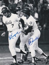 ED KRANEPOOL / LEE MAZZILLI  NEW YORK METS   ACTION SIGNED 8x10