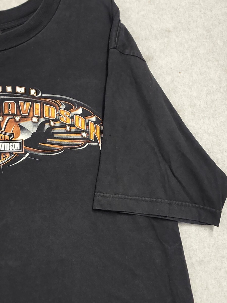 Harley Davidson Shirt, Men's XXL, Black. Made in USA, RN#95024, EL