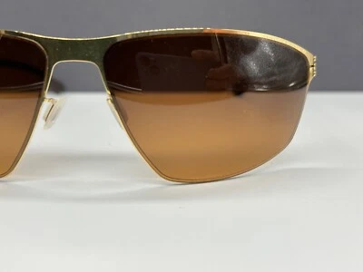 IC! BERLIN Ic Berlin Sonnenbrille Herren gold Braun verlauf biker curved I See NP:499€