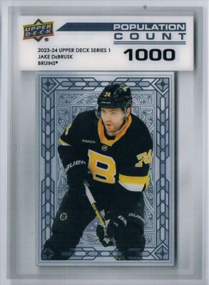 2023-24 UPPER DECK POPULATION COUNT 1000 JAKE DEBRUSK BOSTON BRUINS #PC-30