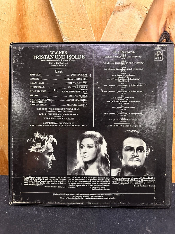 WAGNER: Tristan and Isolde - Leonard Bernstein Hoffman Behrens Bayerischen - Image 4 of 4