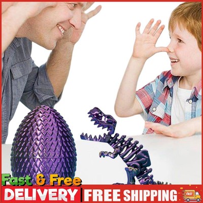 Beweglicher Gelenkdrache 3D Druck Dinosaurier Ei Gelenkdrache (schwarz-gold-lila)