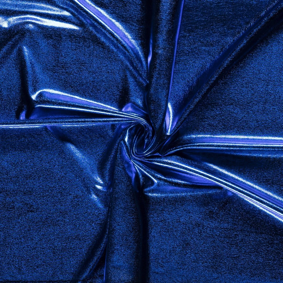 FOLIENJERSEY Jersey Stoff glitzernd elastisch extravagant ROYAL EUR 11,98/m - Bild 1 von 1