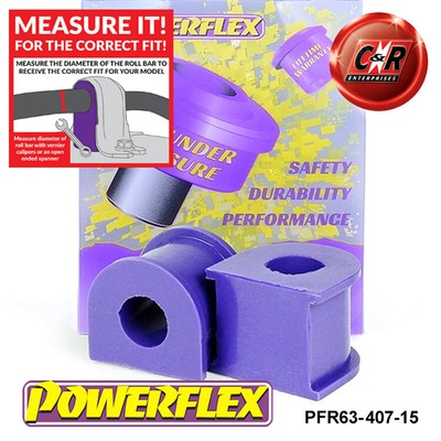 Powerflex ARB Halterungen hinten 15mm für Rover 200+400 Serie (alte Form) PFR63-407-15