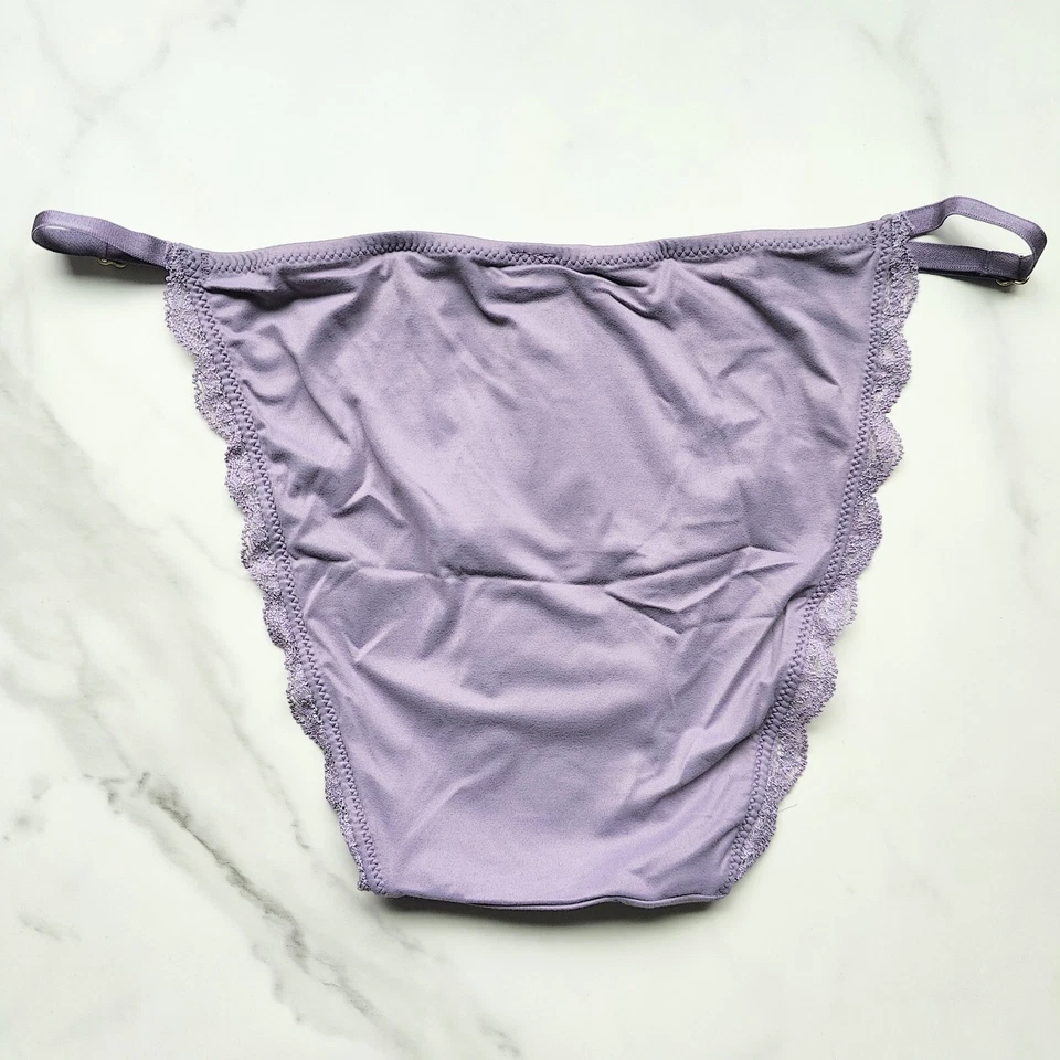 Victoria's Secret Dream Angels Lace-Trim Adjustable String Bikini Panty Frozen - Image 3 of 4