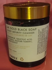 TRULY BEAUTY 24K GOLD BLACK SOAP LUXURY IMPURITY CLEANSER EXFOLIATING -70% LEFT