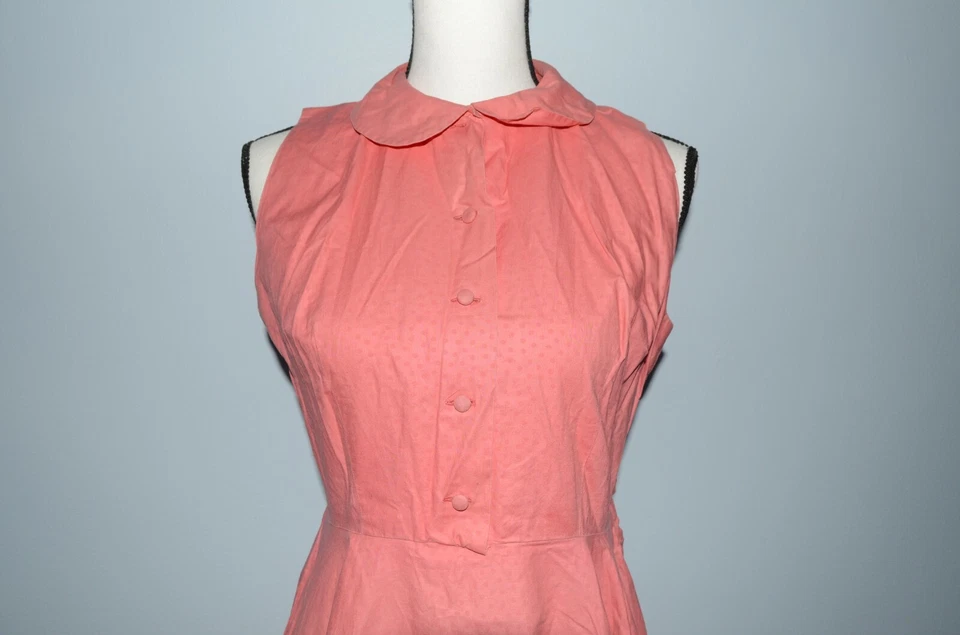 Vestido Rosa Novedad Años 50 Vintage Ajuste N Acampanado Vestido de Té Ardilla Nueva Ola XS/S Foto 3 de 4