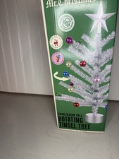 New- Sealed Box Mr. Christmas Rotating Tinsel Tree 24 in. Retro Style