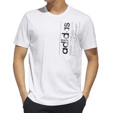 Adidas Men s Brilliant Basics White Crew Neck Short Sleeve T-Shirt Size Small