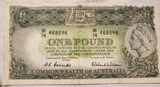 Commonwealth Of Australia One Pound Banknote Note Coombs Wilson HD74