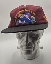 Vtg Union Pacific Railroad Hat Snapback Cap Los Angeles Service Unit Made In USA