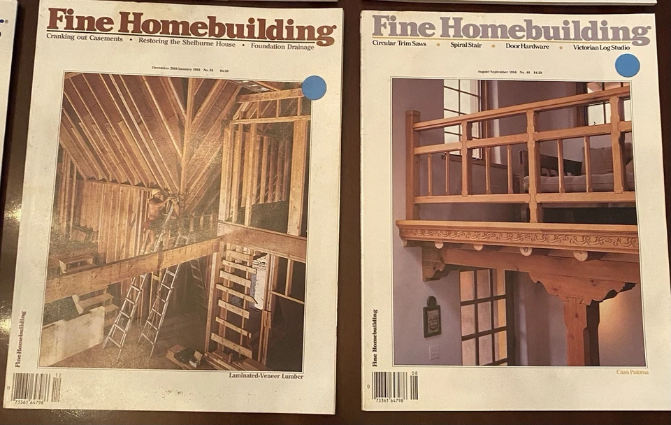 Lot 10 Magazines FINE HOMEBUILDING  1987 - 1994 Foto 2 de 4