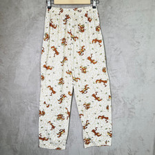 Disney Pajama Pants Medium Winnie the Pooh Tigger Leaves Allover Sleep