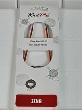 NEW Knit Pro 47124 Zing US 2 32 Inch Fixed Circular Needles