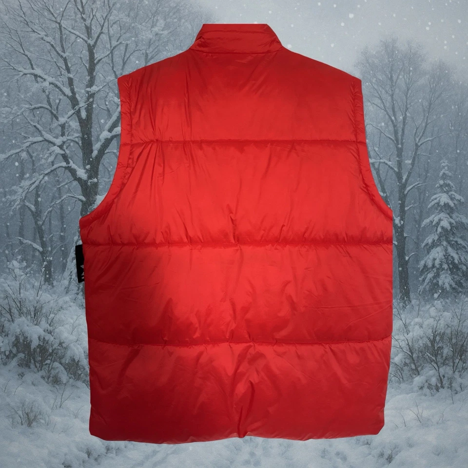 Colete Xersion Essential sem mangas com zíper completo XLT, sem etiqueta, à prova de vento, bolso com zíper, vermelho - Imagem 2 de 4