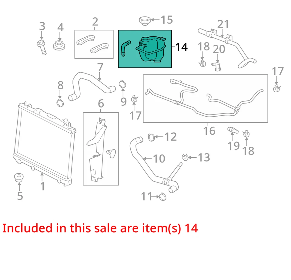 Botella de recuperación de refrigerante del motor de 3,6 L OE 15267707 para Cadillac CTS 2008-2015 Foto 4 de 4