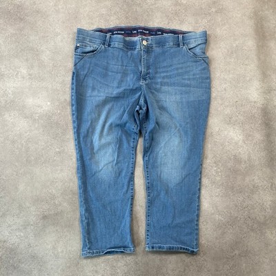 Lee Total Freedom Jeans Damen 48'' 24W Relaxed Fit Stretch Denim Hose, Blau