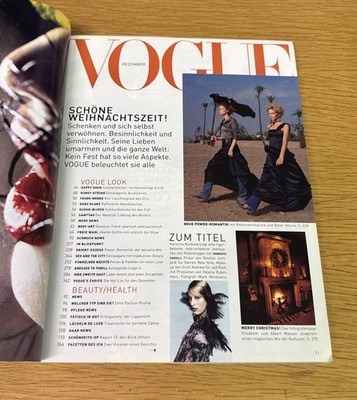 Vogue Germany Magazine December 2001 No Label | eBay