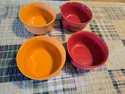Fiestaware Set Of 4 Gusto Bowls 2 Scarlet Red 2 Orange