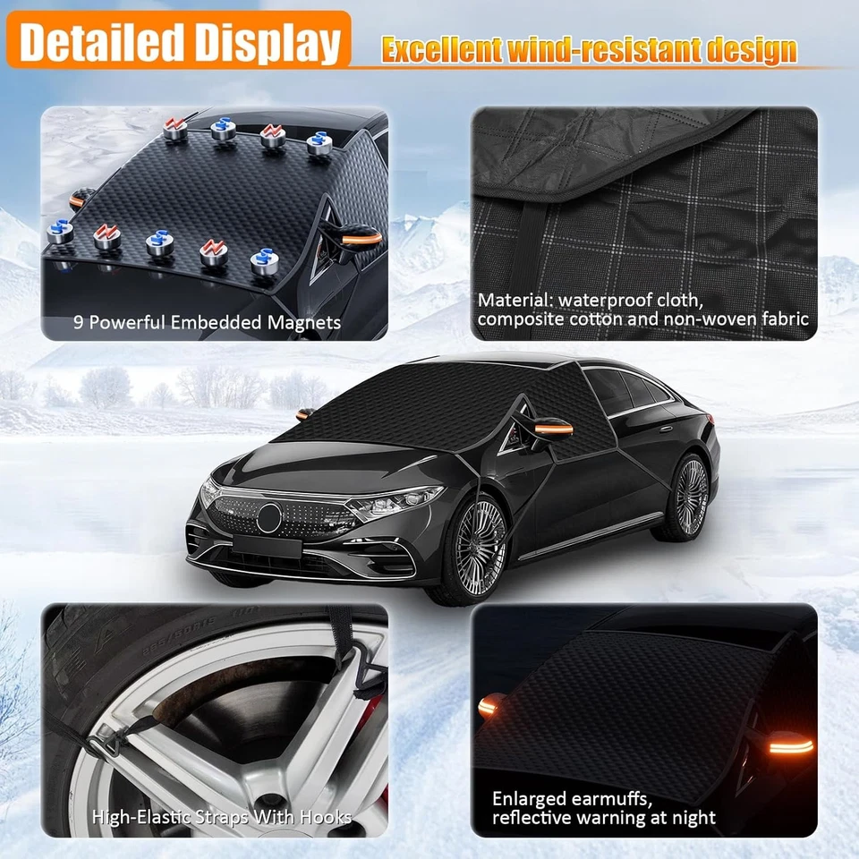 Protetor de para-brisa de carro TOYOTA inverno neve gelo chuva poeira geada protetor - Imagem 3 de 4