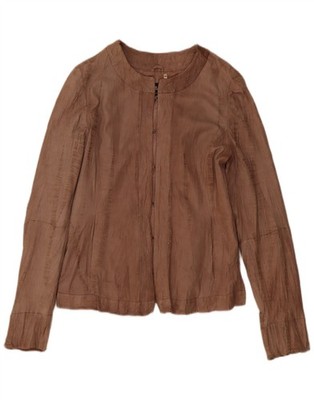 Liu Jo Damenlederjacke IT 46 Große braune Lederjacke AH27