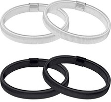 4 Pieces Shirt Sleeve Holders Stretchy Metal Arm Bands Anti-Slip Sleeve Garters