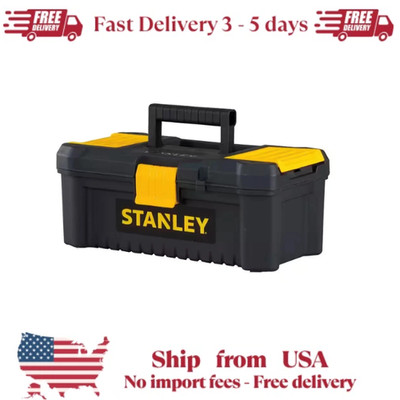 16 in. 2.1 Gallon Essential Durable Heavy Duty Home Tool Box with Lid Organizer