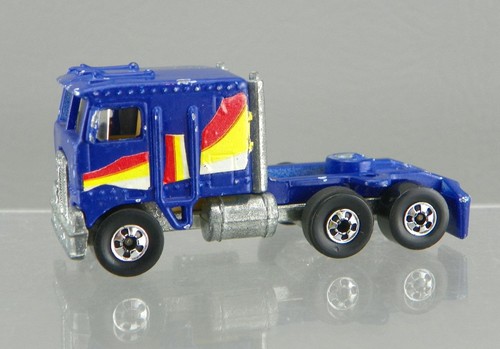 Vintage 1980 Hot Wheels Steering Rigs Diecast Blue Kenworth Arco Semi Truck HK