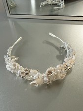 Davids Bridal Tiara Headband Brand New Never Worn. Ivory, Diamonds And Pearls